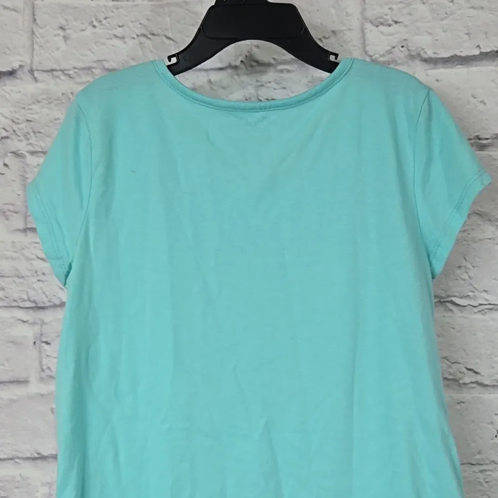 NWT Girls Flip Sequin Easter Bunny Egg Tee Aqua Knit Top The Children’s Place